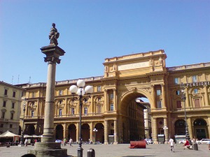 Piazza della Repubblica, with column of the Dovizia